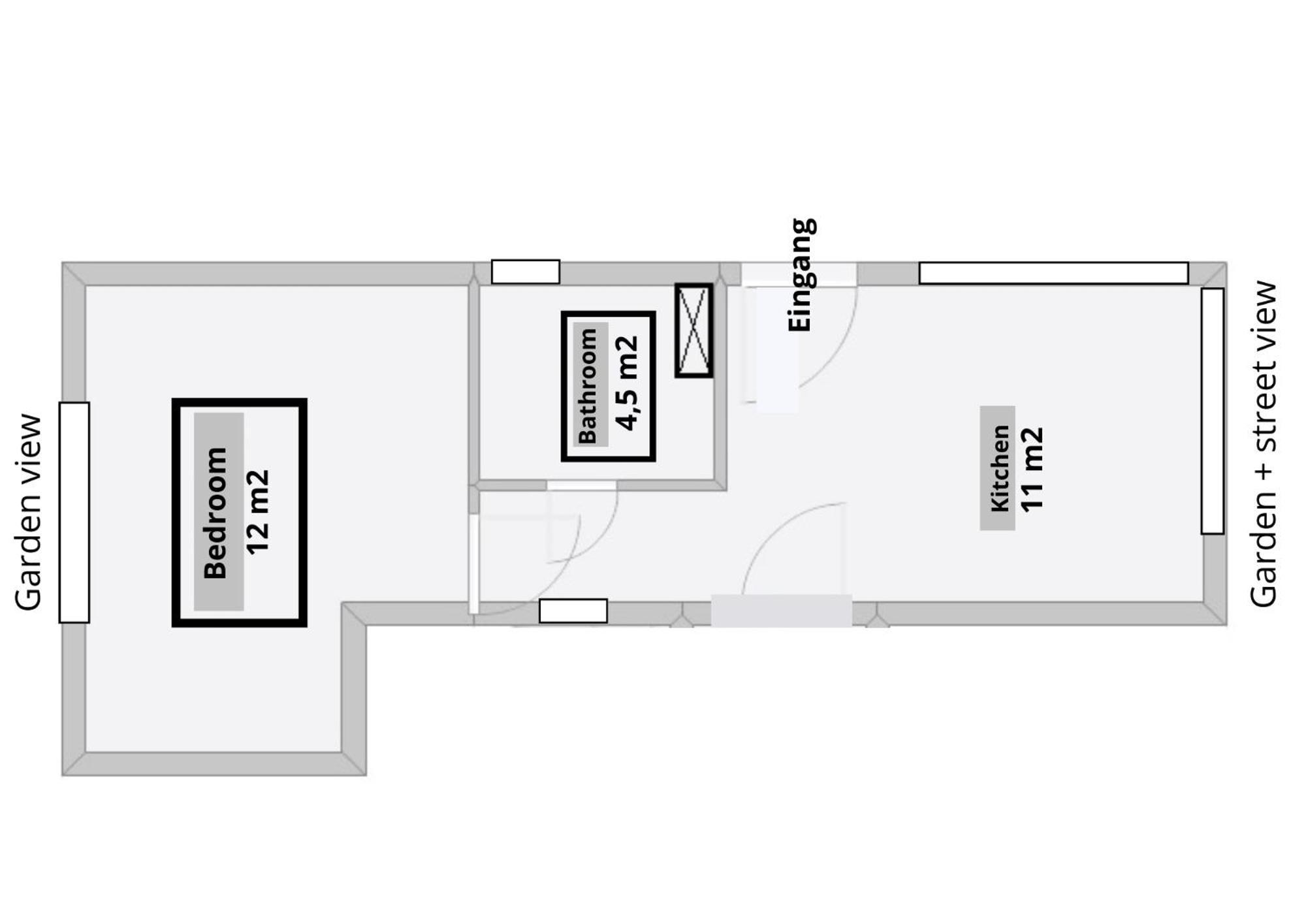 Mini-Apartment Ruhig Und Verkehrsguenstig In Берлин Экстерьер фото